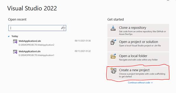 Connect To Visual Studio 2022 Community Edition and Create Your First Project